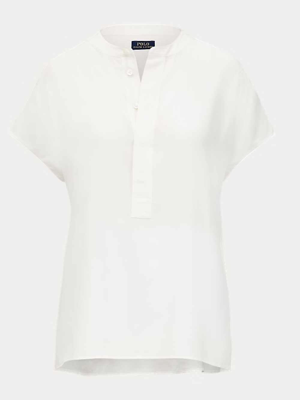 Polo Ralph Lauren White Short-Sleeve Button-Neck Shirt size XS